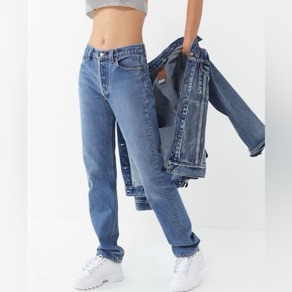 Levi’s 505 Jeans Regular Fit Straight Leg Stretch Faded Wash Sz 4